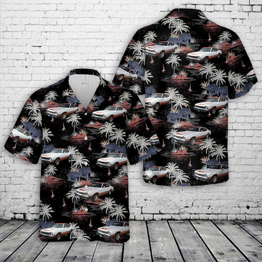 1974 Ford Maverick Grabber White & Orange Hawaiian Shirt