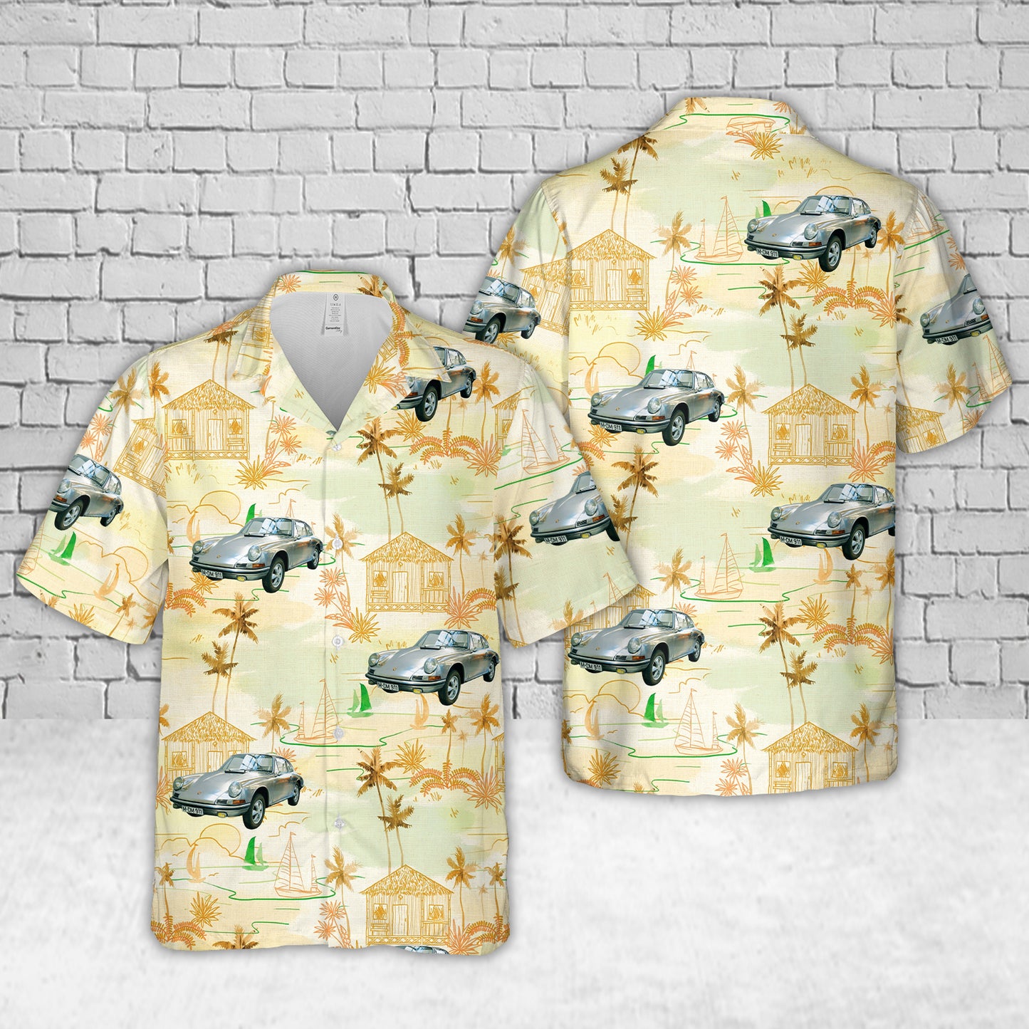 1974 Porsche 911S Hawaiian Shirt