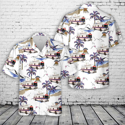 1977 Blue Bird NASA mobile command center Hawaiian Shirt