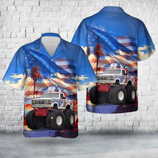 1980 Ford Bronco monster truck Hawaiian Shirt