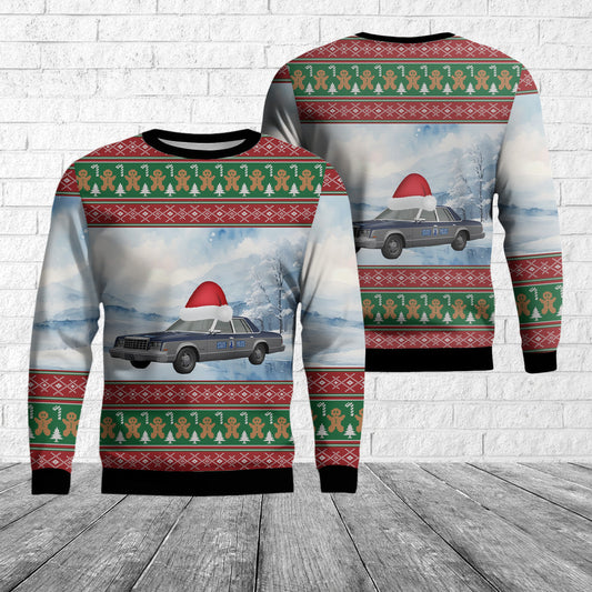 1980 Plymouth Gran Fury - Virginia State Police AOP Christmas Sweater