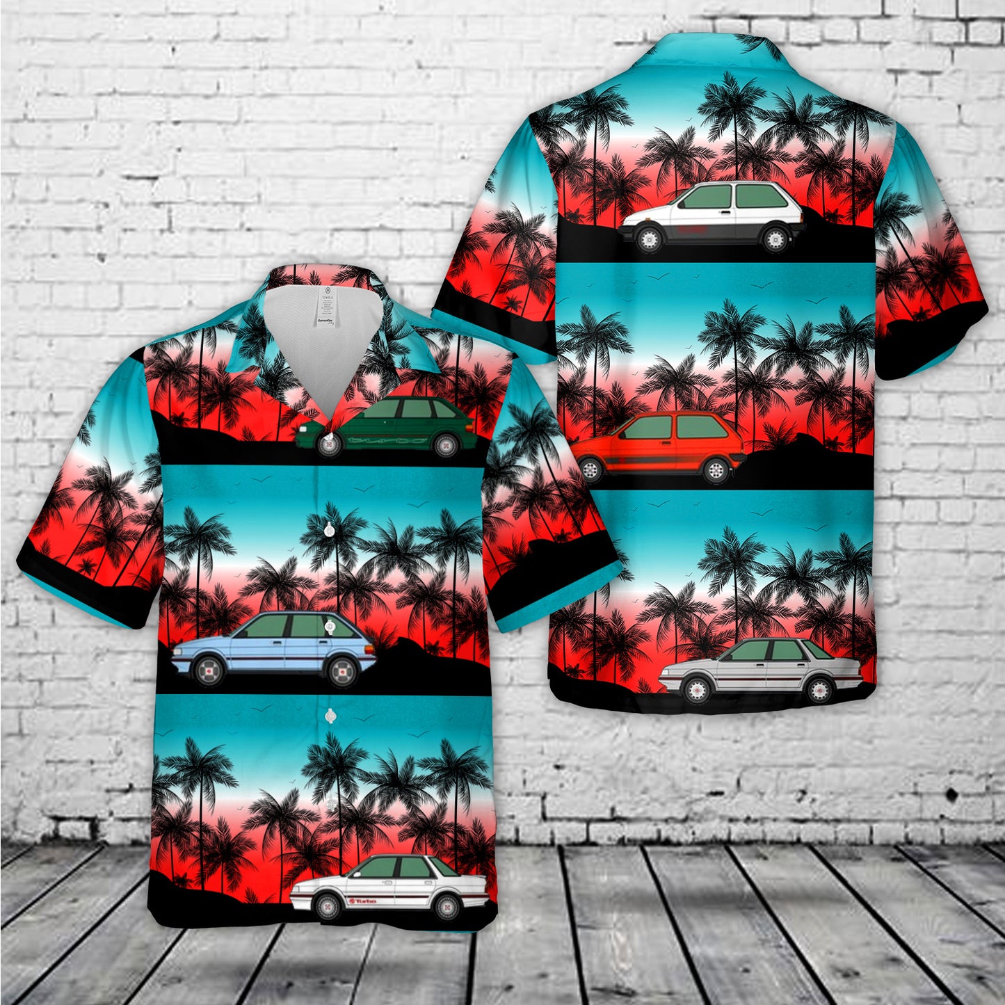 1980's MG Classic Car Collection Hawaiian Shirt