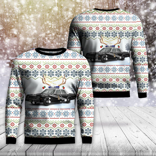 1981 Plymouth Gran Fury - Idaho State Police AOP Christmas Sweater