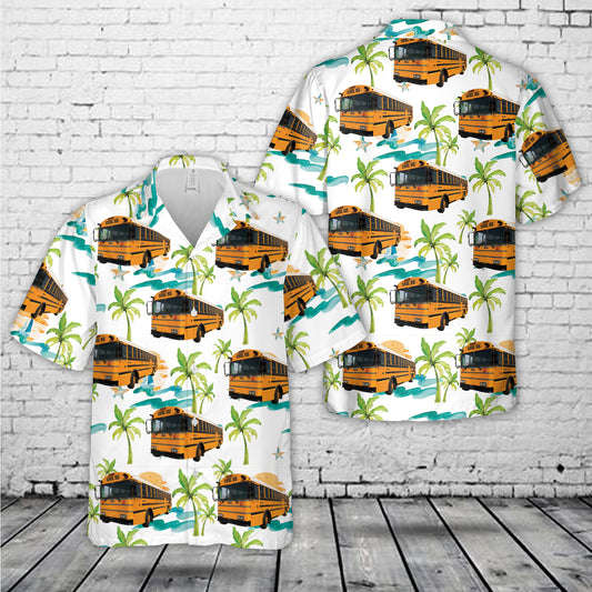 1989 Thomas School Bus Hawaiian Shirt