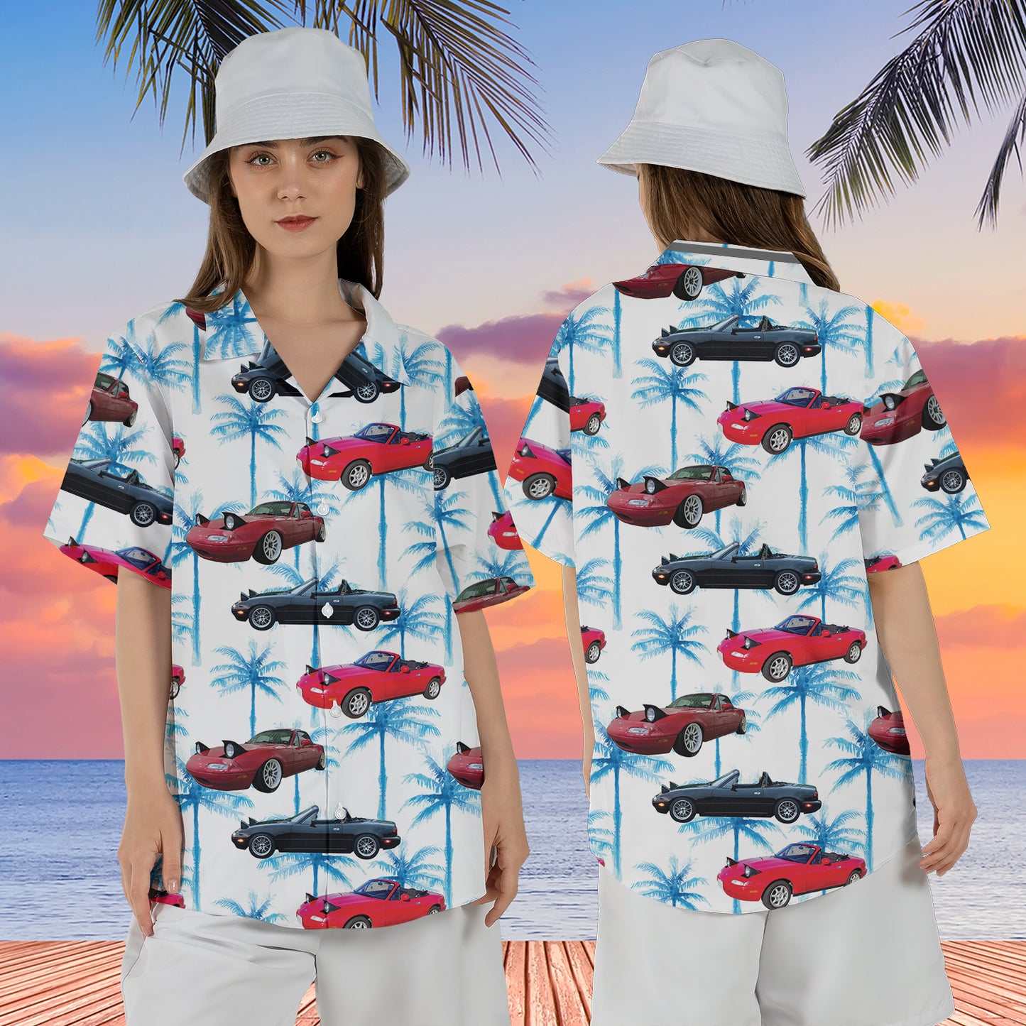 1994 Miata Hawaiian Shirt For Women