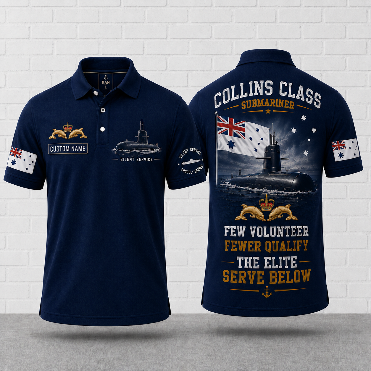 Few Volunteer Fewer Qualify Collins Class Submariner Polo Shirt