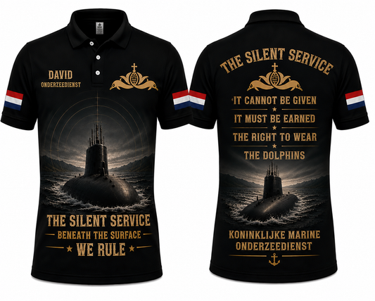 The Right To Wear The Dolphins Polo Shirt - Royal Netherlands Navy Submarine Veteran Polo