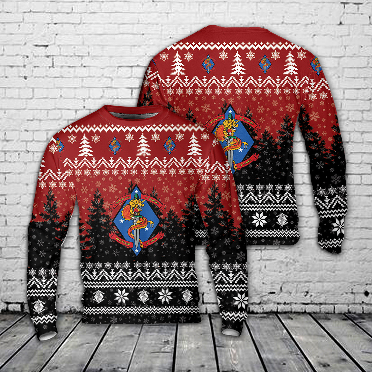 1st Battalion 4th Marines Christmas Sweater