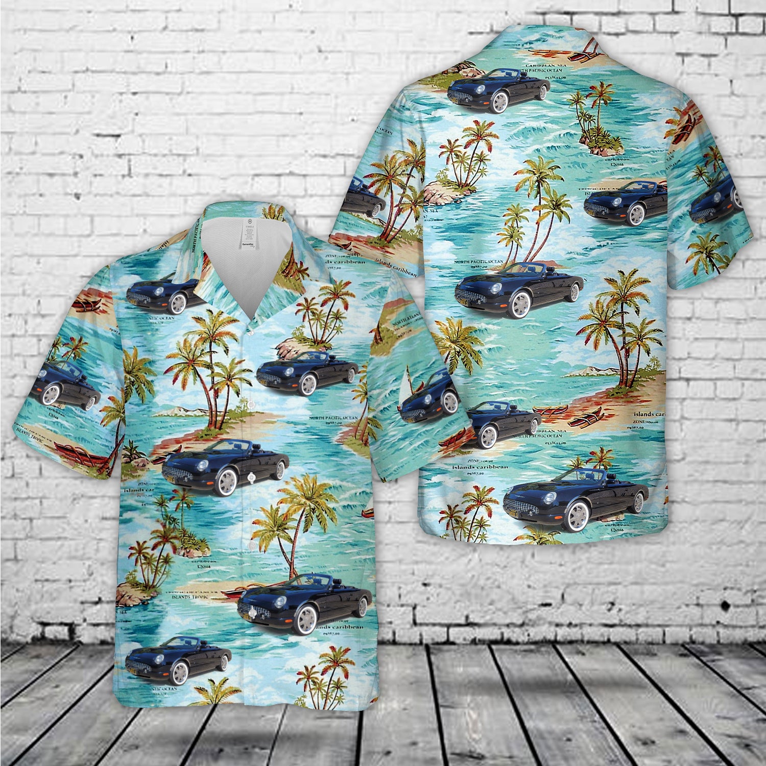 2003 Ford Thunderbird Convertible Hawaiian Shirt