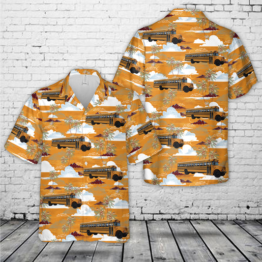 2004 Blue Bird International 3800 School Bus Hawaiian Shirt