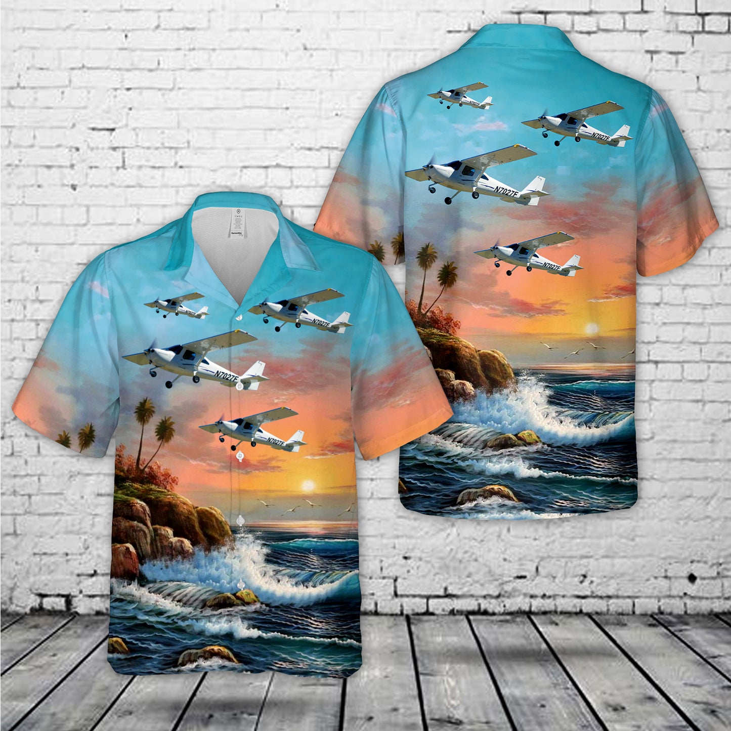 2011 Cessna 162 Skycatcher Hawaiian Shirt