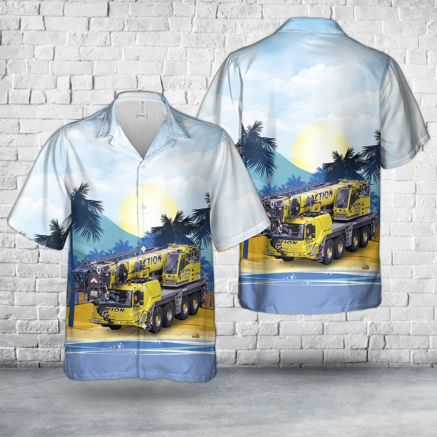 2015 Grove GMK4100 Mobile Crane Hawaiian Shirt