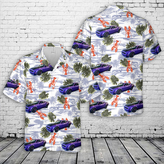 2019 "Plum Crazy" Dodge Challenger Hellcat Redeye Hawaiian Shirt