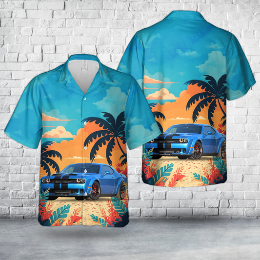 2023 Dodge Challenger SRT Hellcat Redeye Hawaiian Shirt
