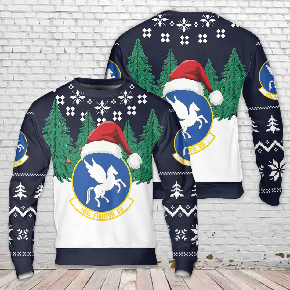 103rd Attack Squadron (103 ATKS),  Pennsylvania Air National Guard AOP Christmas Sweater