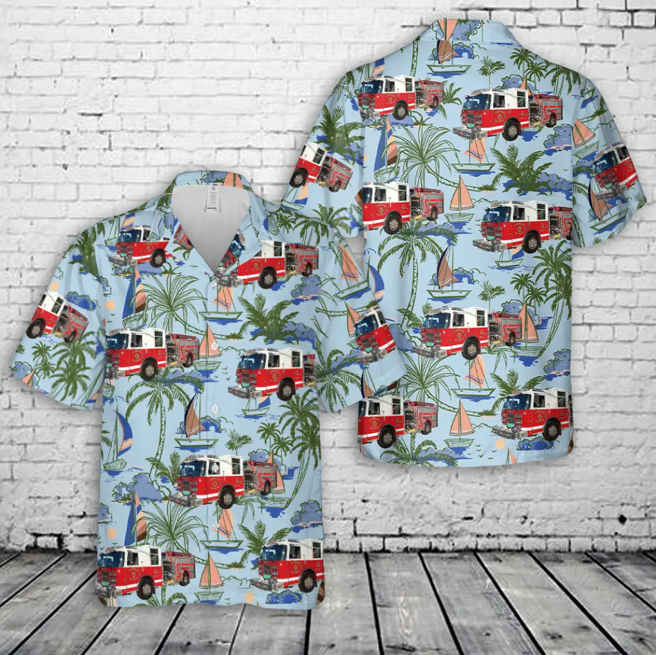 Linwood New Jersey Fire Department Hawaiian Shirt