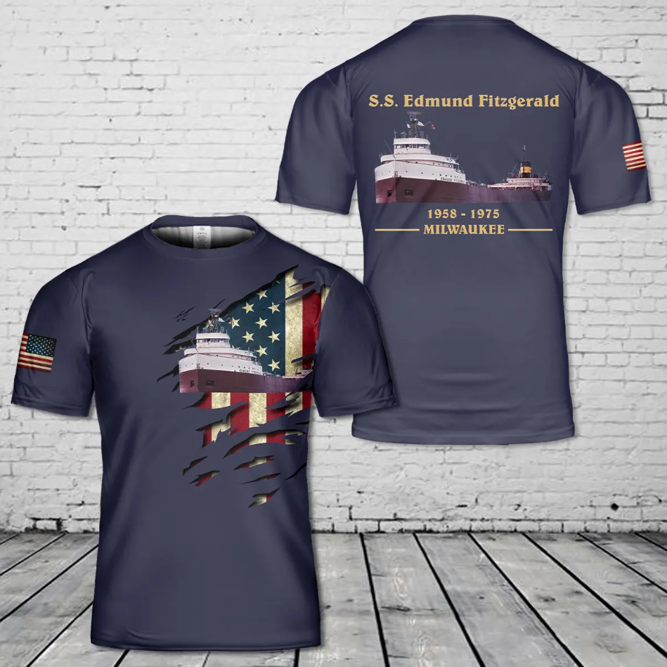 SS Edmund Fitzgerald 3D T-Shirt