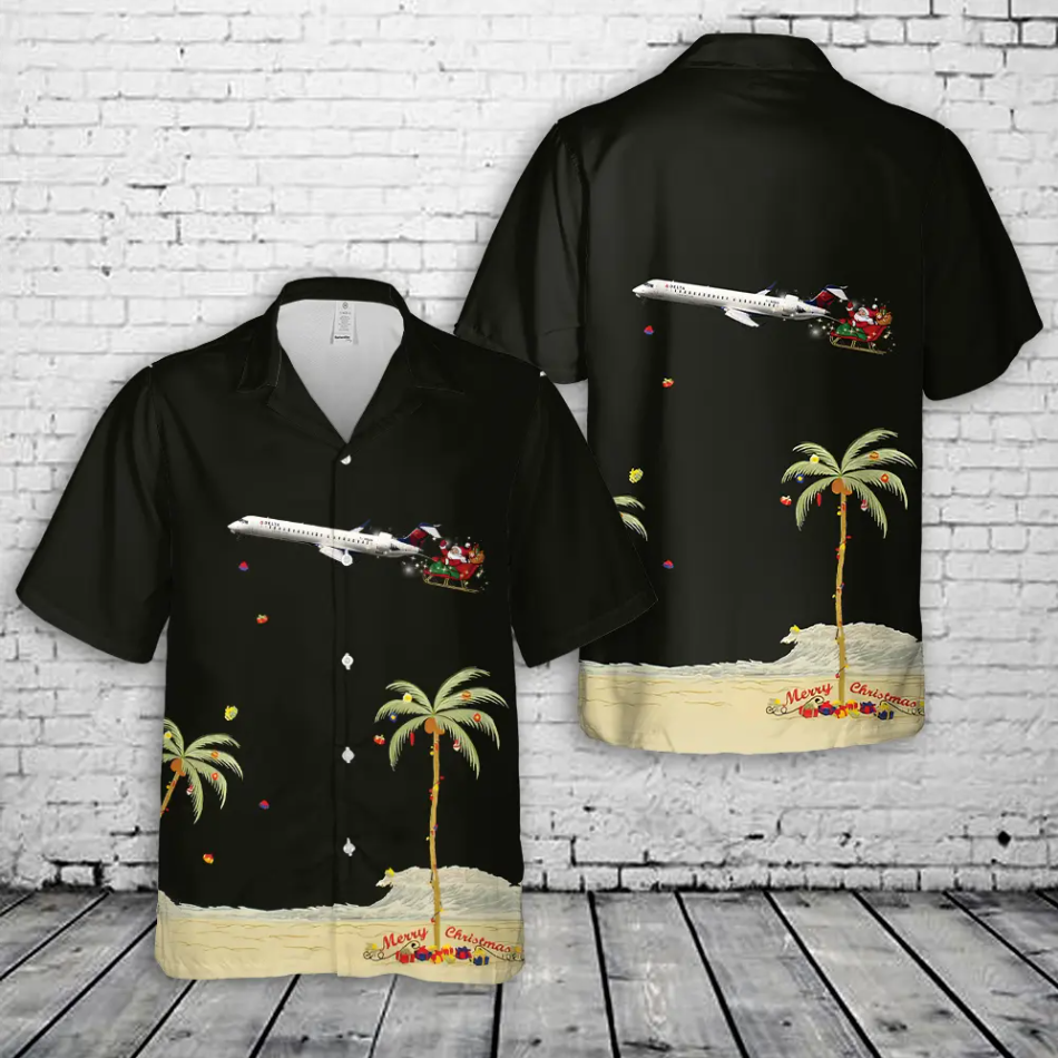 Endeavor Air CRJ-900 Christmas Hawaiian Shirt