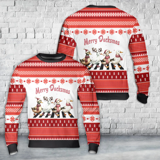 Christmas Duck AOP Christmas Sweater