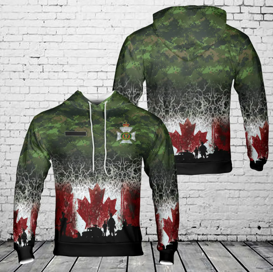 Custom Name Canadian Army, Royal Regina Rifles 3D Hoodie