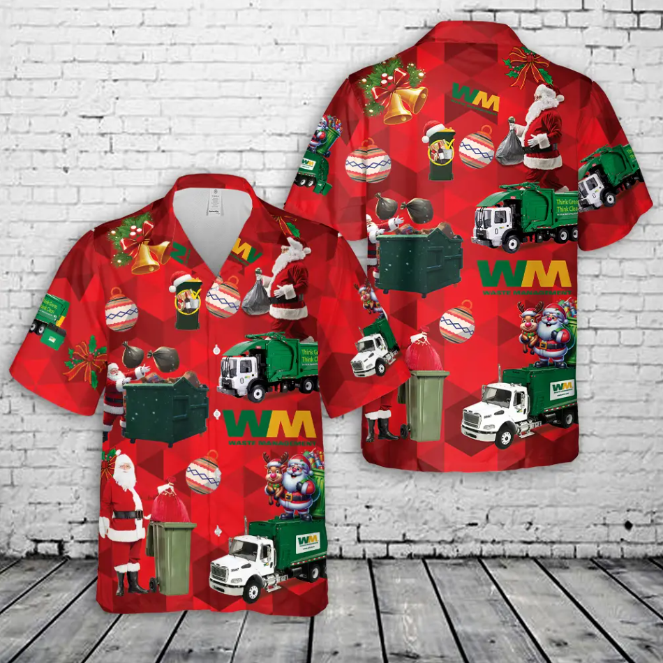 Waste Management Christmas Hawaiian Shirt