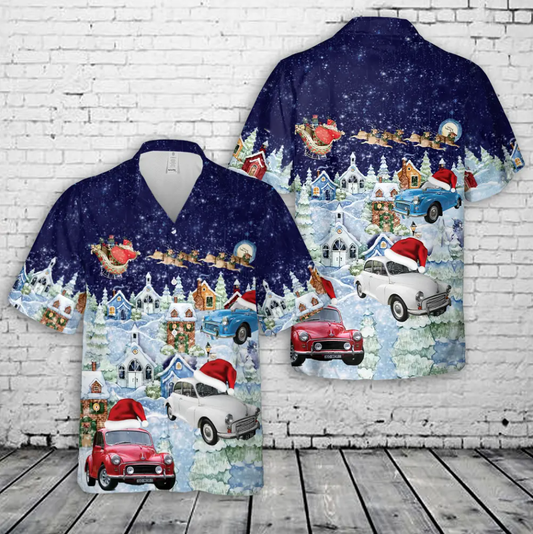 1960 Morris Minor 1000 Christmas Hawaiian Shirt