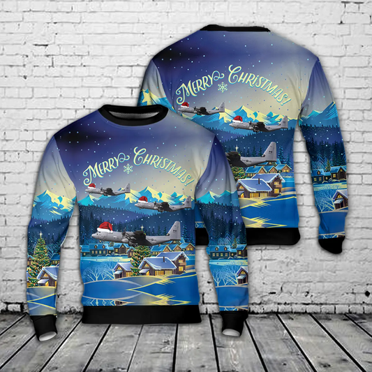 Royal Canadian Air Force Lockheed Martin CC-130J Super Hercules (C-130J-30) Christmas AOP Sweater