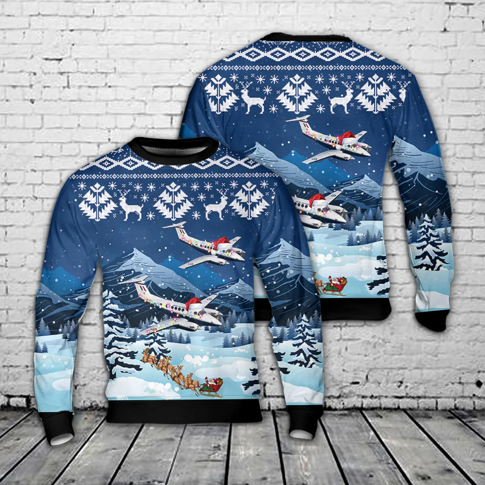 Royal Air Force No. 45 Squadron King Air aircraft Christmas AOP Sweater