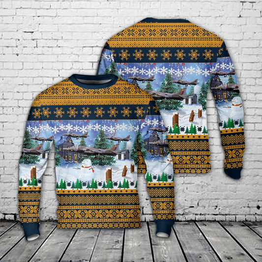 Royal Air Force No. 45 Squadron King Air aircraft Christmas AOP Sweater