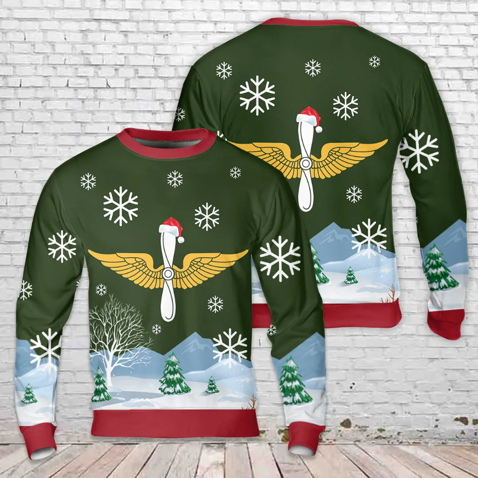 US Army Aviation Branch AOP Christmas Sweater