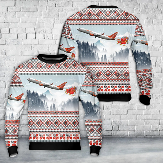 Sunwing Airlines Boeing 737-86Q Christmas AOP Sweater