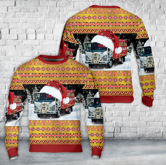 Junk King Truck Christmas AOP Sweater