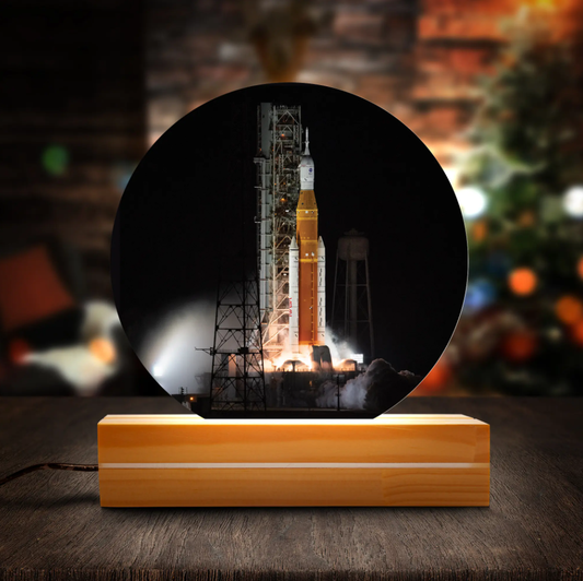 NASA Artemis SLS Moon Rocket Custom Shape Photo Night Light