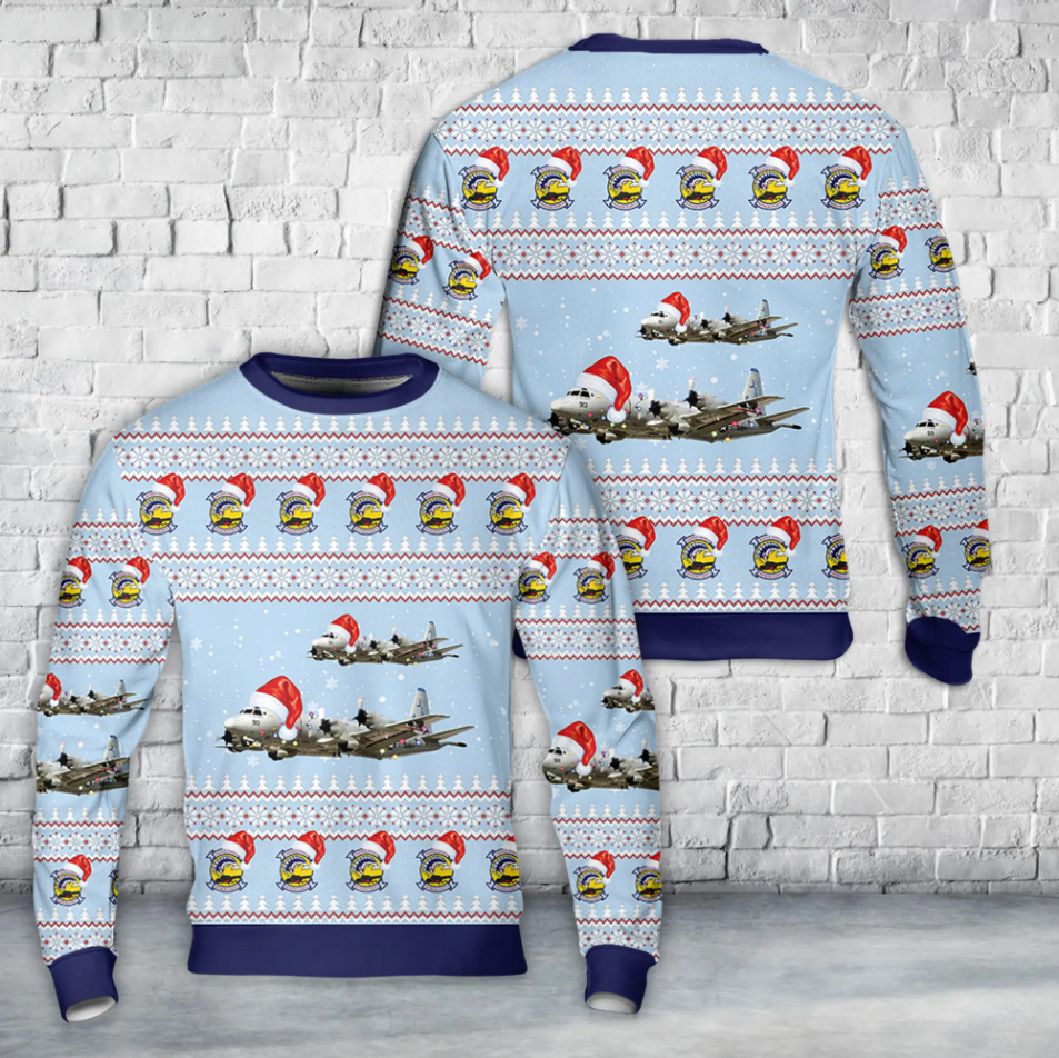 US Navy VP-40 P-3 Christmas AOP Sweater
