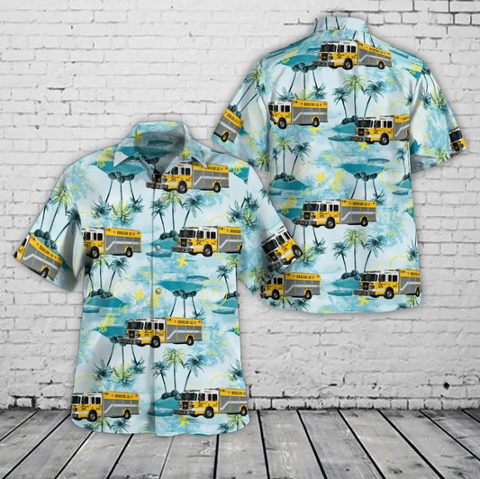 Pioneer Hose Fire Company Station 22, Brick Township, New Jersey Hawaiian Shirt