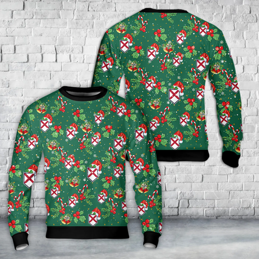 Alabama National Guard 226th Maneuver Enhancement Brigade Christmas AOP Sweater