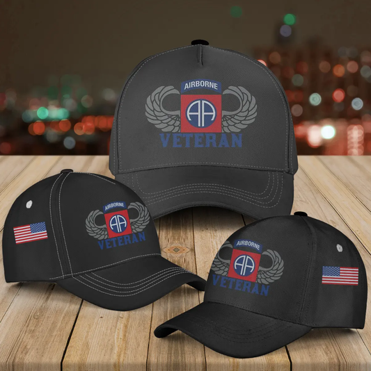 US Army 82nd Airborne Veteran Baseball Cap