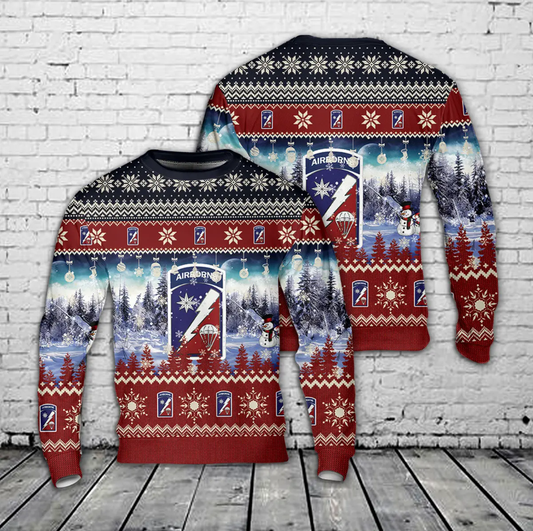82nd Airborne sustainment brigade Christmas AOP Sweater