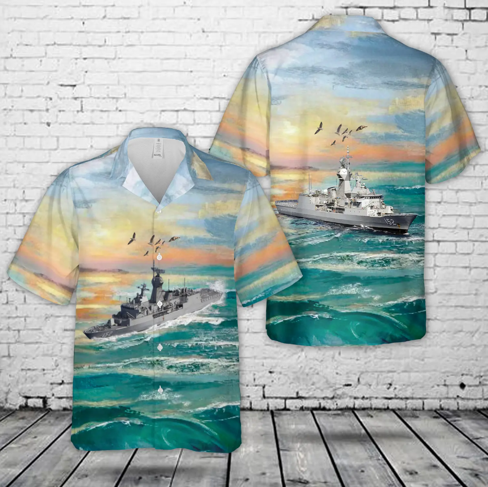 Royal Australian Navy FFH 152 HMAS Warramunga Hawaiian Shirt