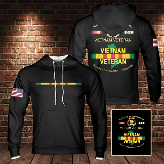 Custom Name & Year All Gave Some 58479 Gave All Vietnam Veteran 3D Hoodie