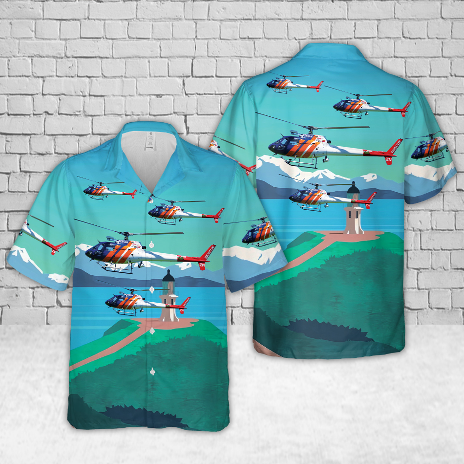 New Zealand Square Trust Rescue Helicopter Hawaiian Shirt