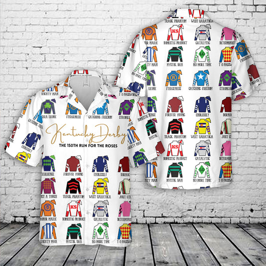 2024 Kentucky Derby Horse Jockey Silks Hawaiian Shirt