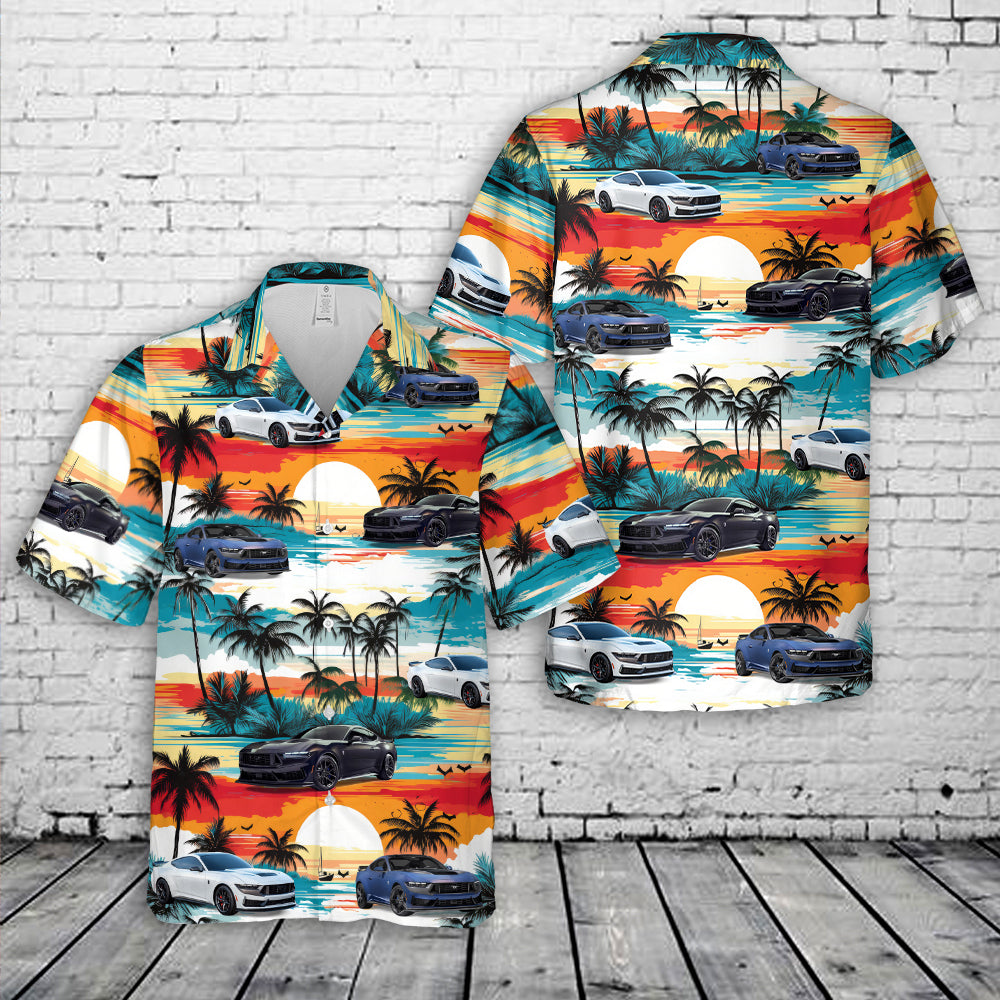 2024 Mustang Dark Horse Hawaiian Shirt