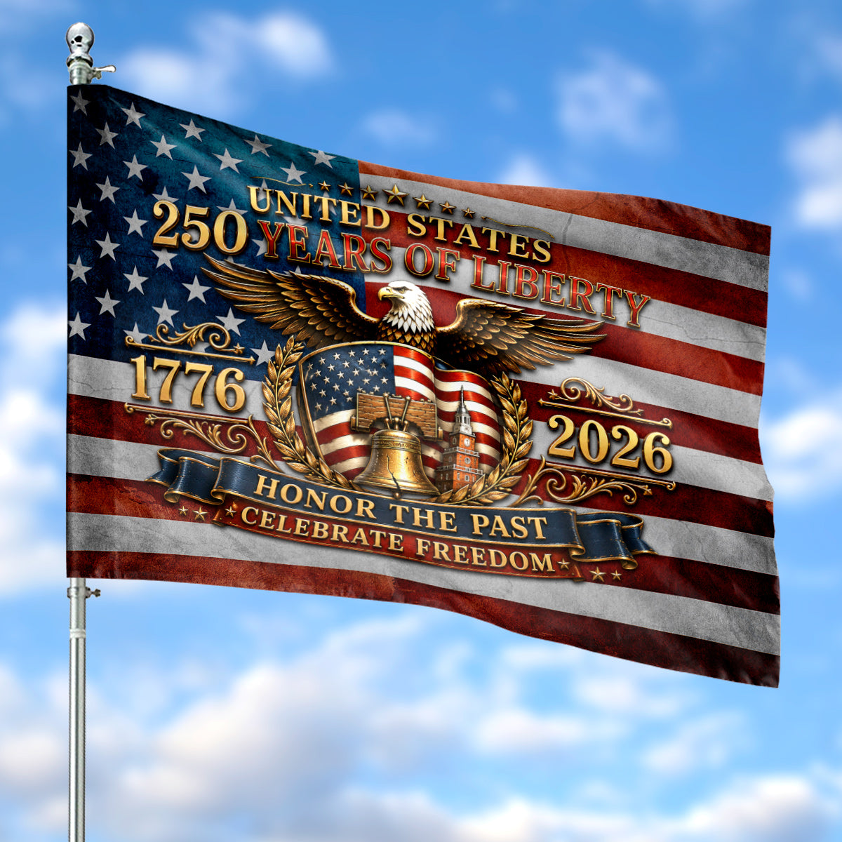 250th Anniversary Patriotic House Flag