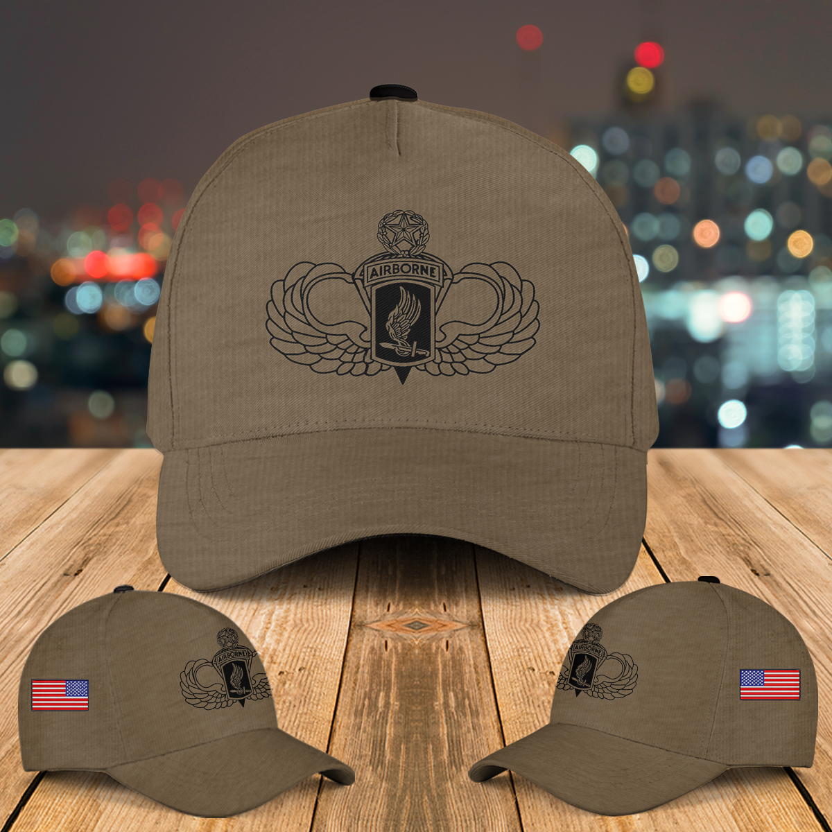 US Army 173rd Airborne Brigade Airborne Master Wings Baseball Cap