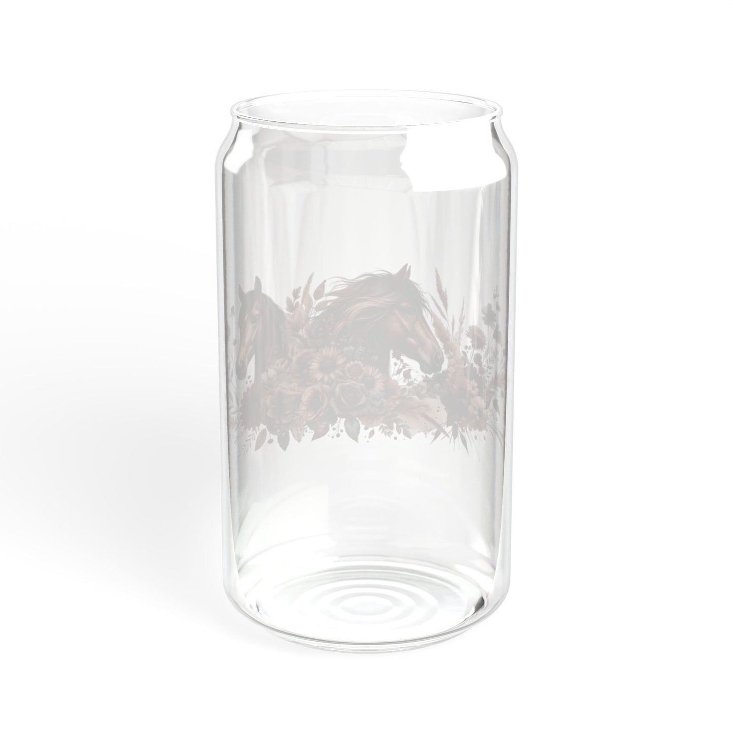 Brown Horse Country Sipper Glass 16oz (Made in US)