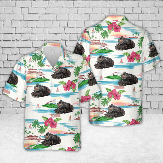 3580-1 Strasburg Railroad Steam Locomotive #90 Hawaiian Shirt