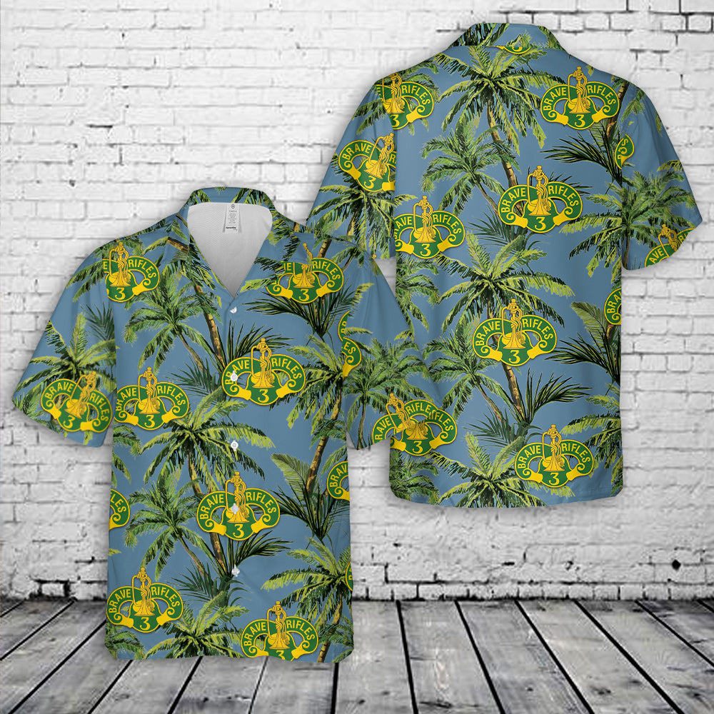 3rd Cavalry Brave Rifles Insignia Hawaiian Shirt