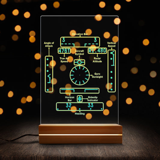 410SUM1 HUD aircraft Custom Shape Photo Night Light