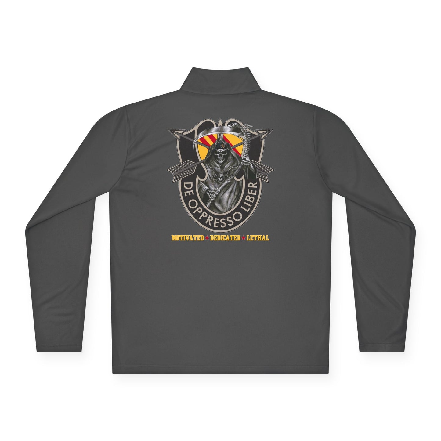 US Army 5th Special Forces Group Skull Death Unisex Quarter-Zip Pullover